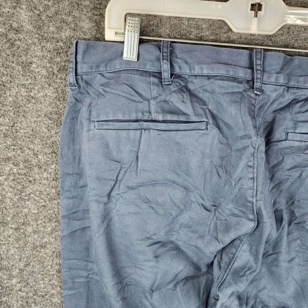 J Crew Chino Pants Mens 34x34 Blue Gray Straight Leg Cotton Twill Casual Work